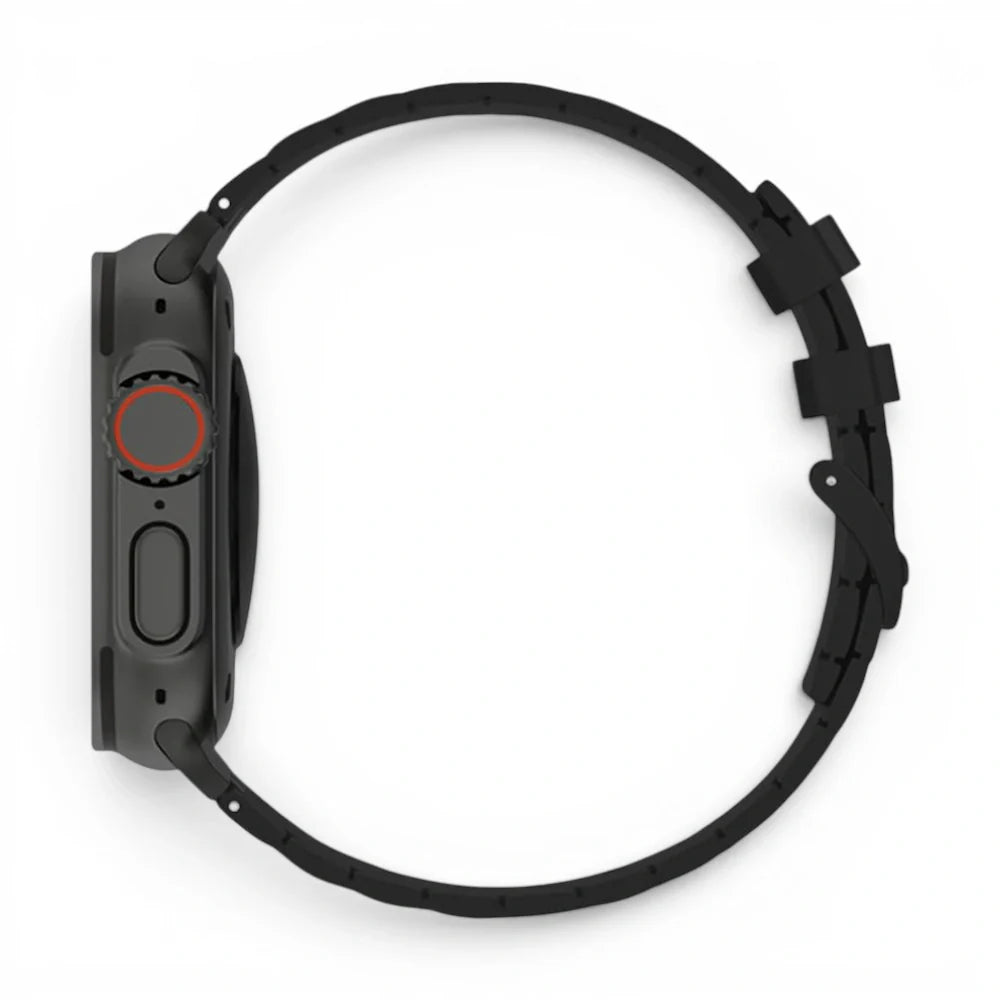 Bracelet Hexalink Silicone vue profil pour Apple Watch - Clipz-it