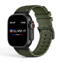 Bracelet Hexalink Silicone couleur Vert pour Apple Watch - Clipz-it