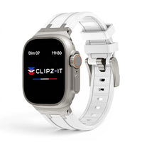 Bracelet Kratos silicone renforcé couleur blanc pour Apple Watch - Clipz-it