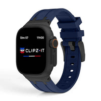 Bracelet Kratos silicone renforcé couleur bleu pour Apple Watch - Clipz-it