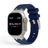 Bracelet Kratos silicone renforcé couleur bleu pour Apple Watch - Clipz-it