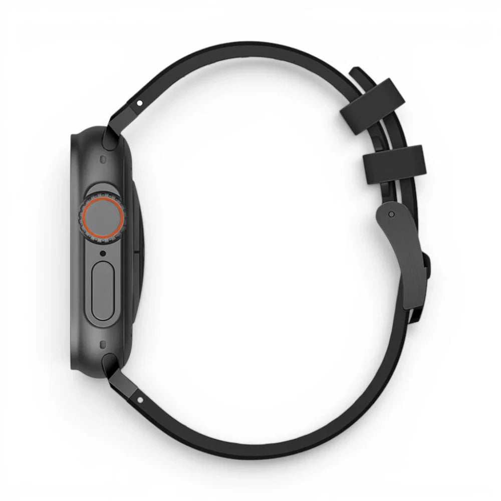 Bracelet Kratos silicone renforcé vue de côté pour Apple Watch - Clipz-it