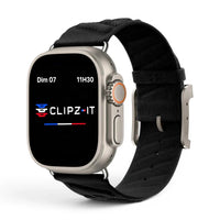 Bracelet Legado tissu tricoté couleur noir pour Apple Watch - Clipz-it