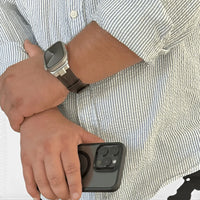 Bracelet Legend Cuir & titane pour Apple Watch - Clipz-it