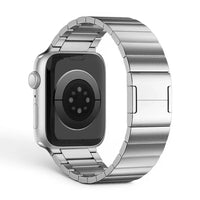 Bracelet Maillon acier inoxydable maillons vue arrière pour Apple Watch - Clipz-it