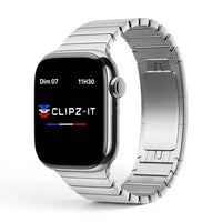 Bracelet Modula acier maillons modernes couleur argent pour Apple Watch - Clipz-it