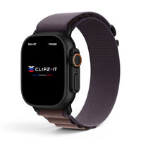 Bracelet Mountain nylon sportif couleur Violet pour Apple Watch - Clipz-it