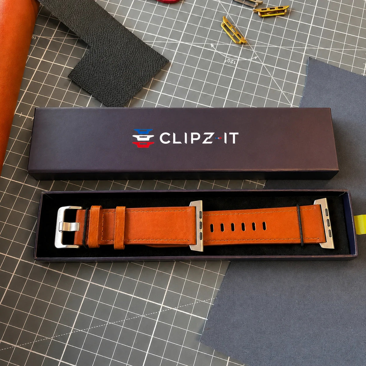 Bracelet Nappa Cuir Nappa pour Apple Watch - Clipz-it
