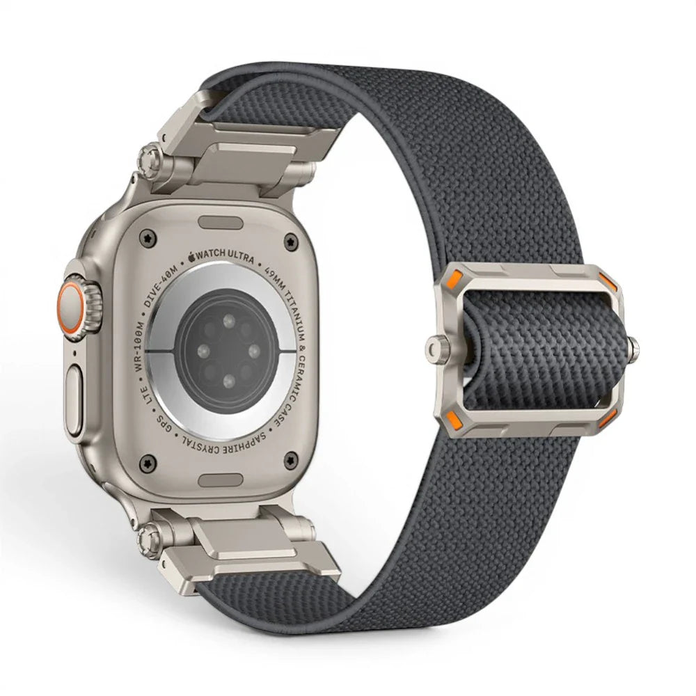 Bracelet Odyssey nylon militaire vue arrière pour Apple Watch - Clipz-it