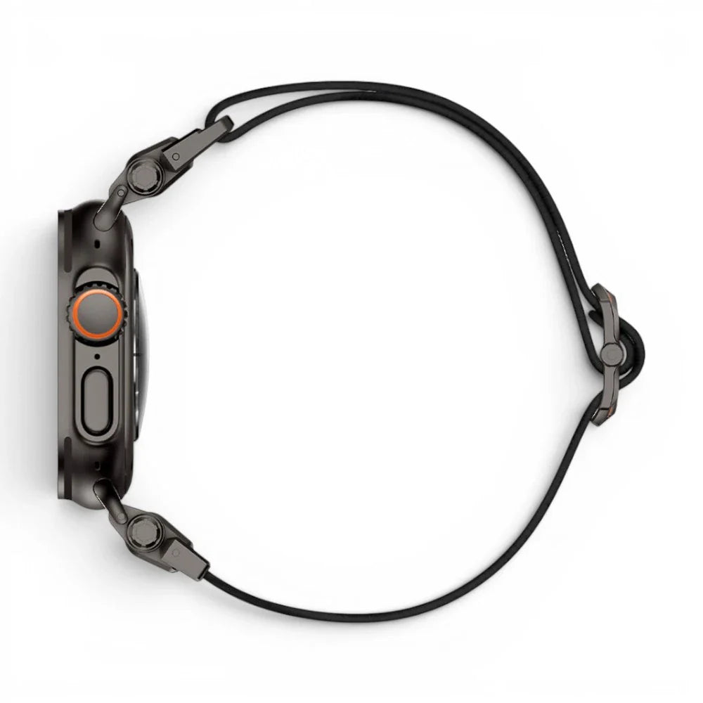 Bracelet Odyssey nylon militaire vue de côté pour Apple Watch - Clipz-it