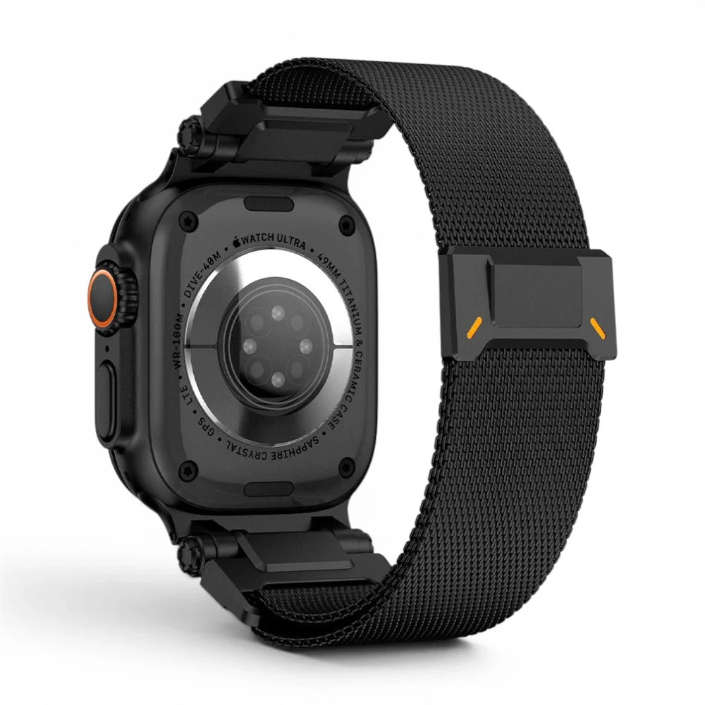 Bracelet Titan Mesh Maille milanaise titane pour Apple Watch - Clipz-it