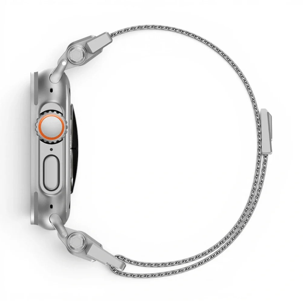 Bracelet Titan Mesh Maille milanaise titane pour Apple Watch - Clipz-it