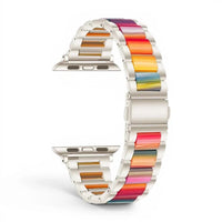Bracelet Perla Acier inoxydable couleur Arc-en-ciel finition Lumière stellaire pour Apple Watch - Clipz-it