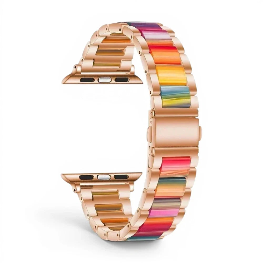 Bracelet Perla Acier inoxydable couleur Arc-en-ciel pour Apple Watch - Clipz-it