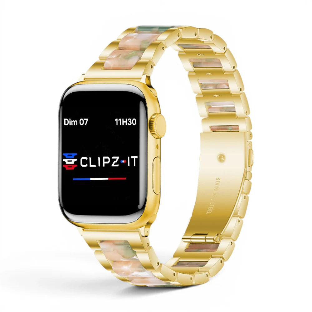 Bracelet Perla Acier inoxydable pour Apple Watch - Clipz-it