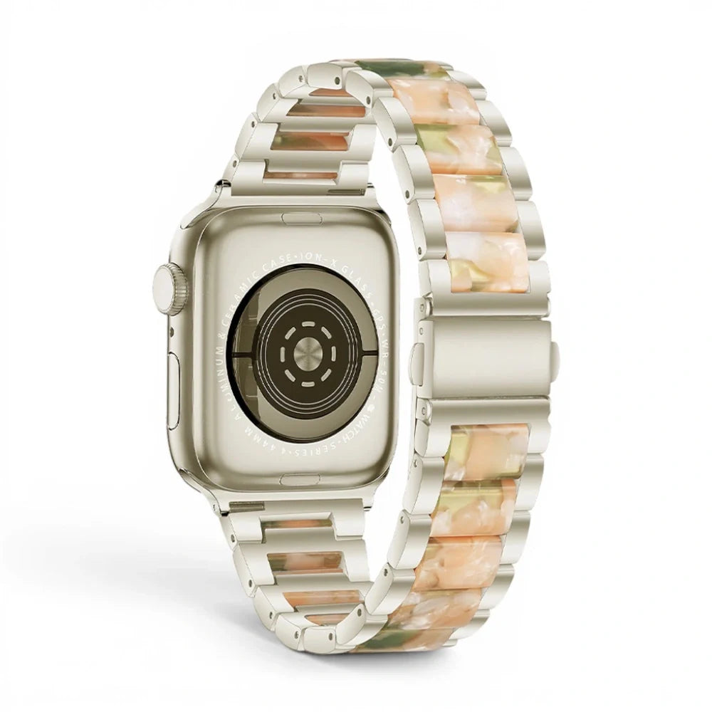 Bracelet Perla Acier inoxydable couleur Opale pour Apple Watch - Clipz-it