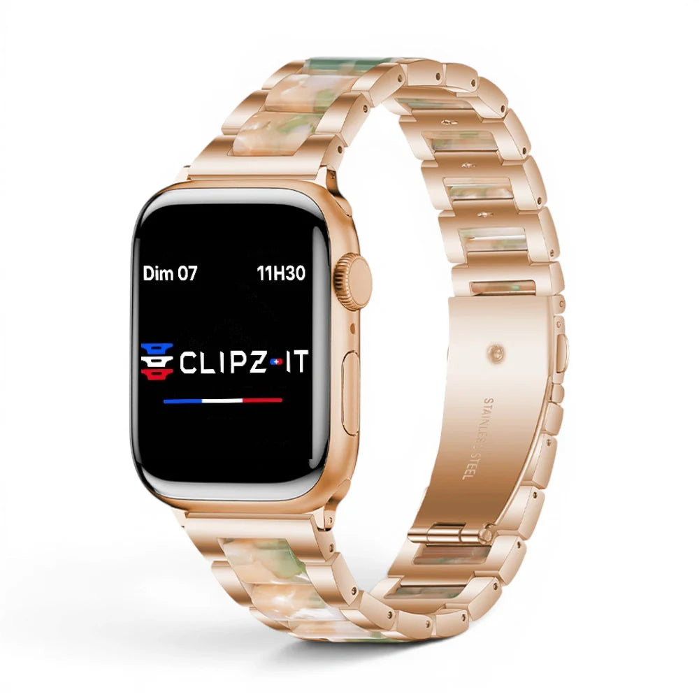Bracelet Perla Acier inoxydable pour Apple Watch - Clipz-it