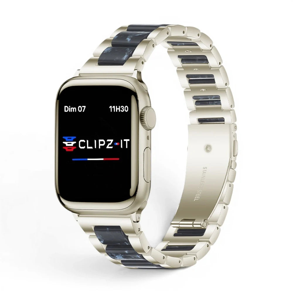 Bracelet Perla Acier inoxydable pour Apple Watch - Clipz-it