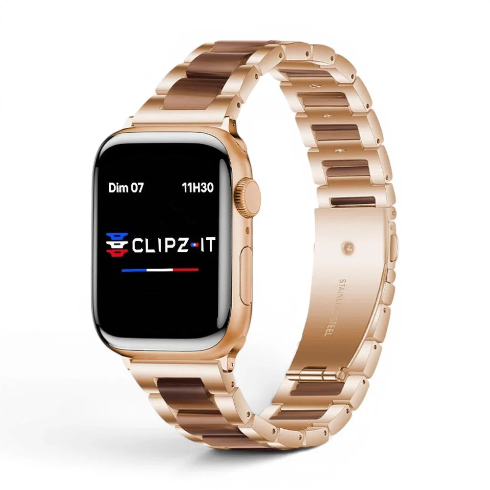 Bracelet Perla Acier inoxydable pour Apple Watch - Clipz-it