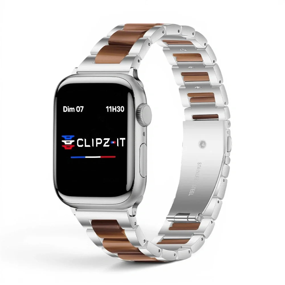 Bracelet Perla Acier inoxydable pour Apple Watch - Clipz-it
