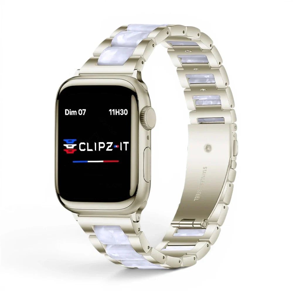 Bracelet Perla Acier inoxydable pour Apple Watch - Clipz-it