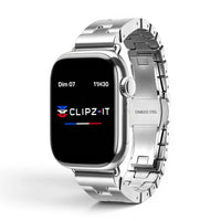 Bracelet Régent acier classique couleur argent pour Apple Watch - Clipz-it