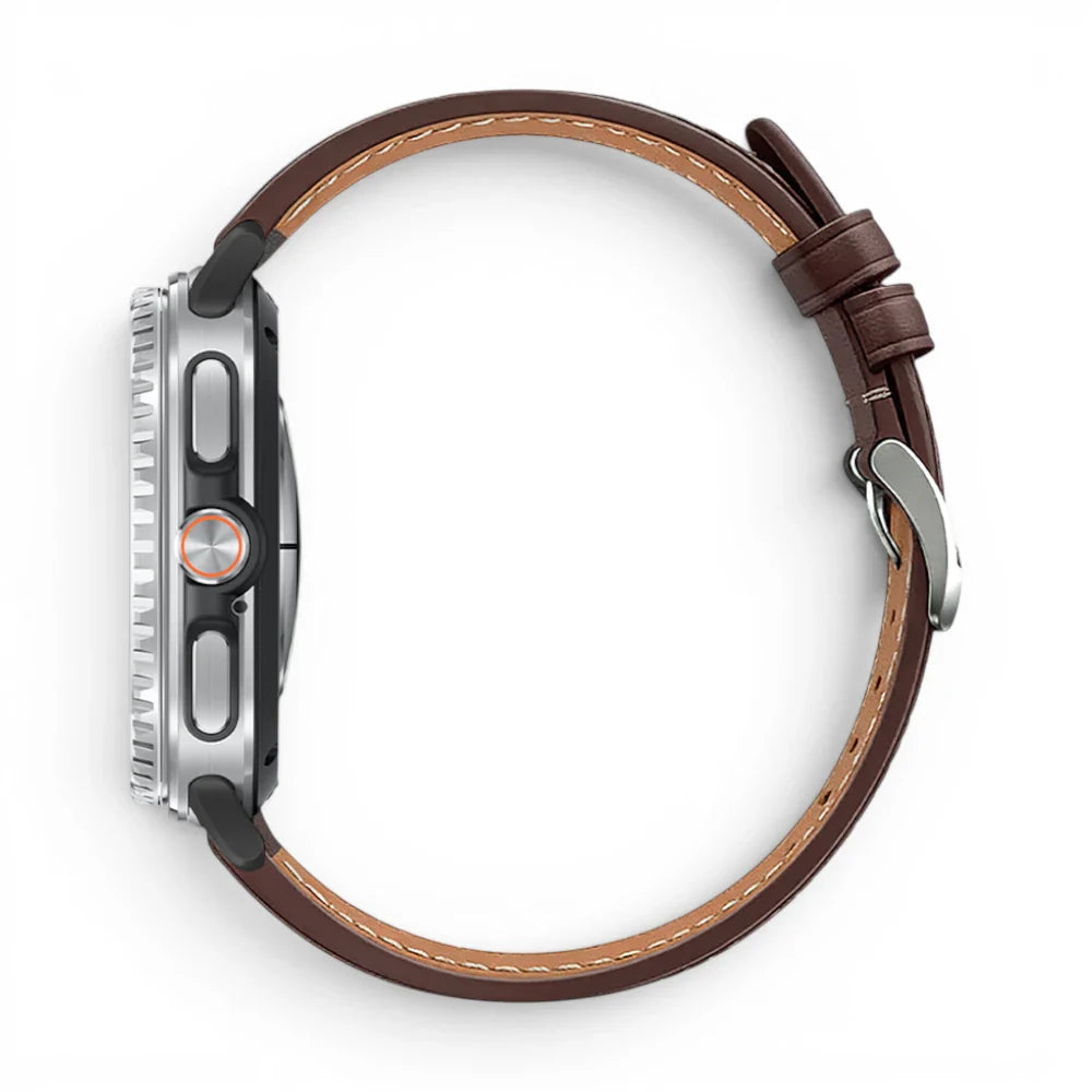 Bracelet Baron cuir véritable pour Samsung Galaxy Watch Watch 8 - Clipz-it