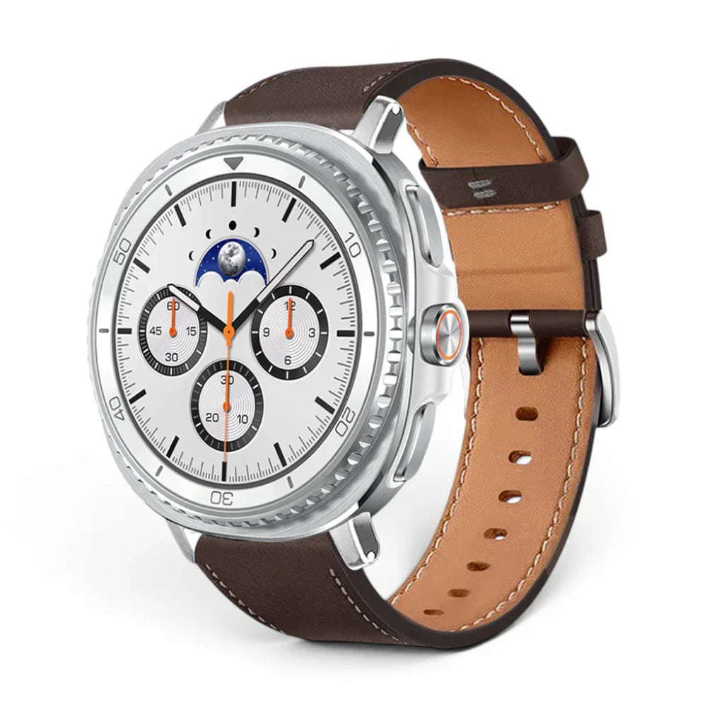 Bracelet Baron cuir véritable pour Samsung Galaxy Watch Watch 8 - Clipz-it