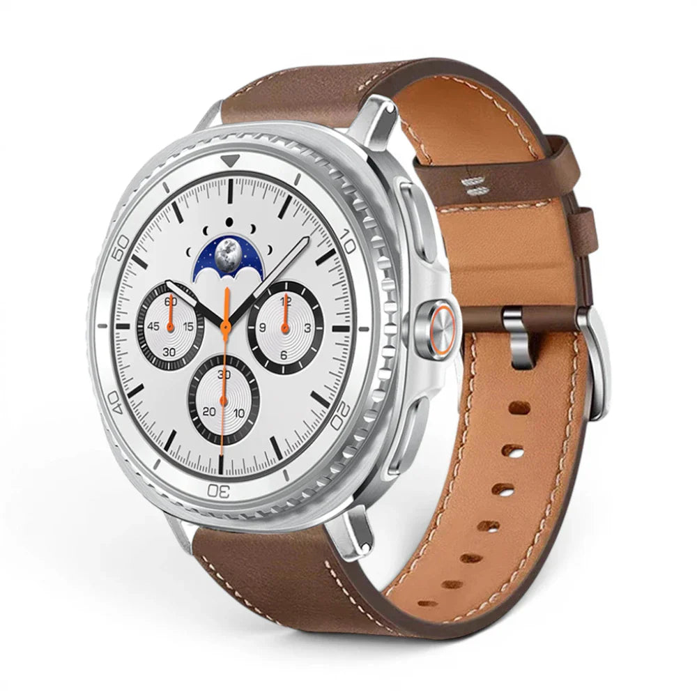 Bracelet Baron cuir véritable pour Samsung Galaxy Watch Watch 8 - Clipz-it