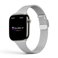 Bracelet Stella milanais couleur Argenté pour Apple Watch - Clipz-it