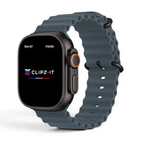 Bracelet Swim silicone couleur Bleu minéral pour Apple Watch - Clipz-it