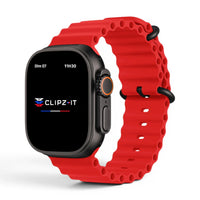 Bracelet Swim silicone couleur Rouge pour Apple Watch - Clipz-it