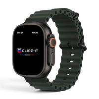 Bracelet Swim silicone couleur Vert militaire pour Apple Watch - Clipz-it