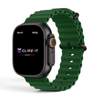Bracelet Swim silicone couleur Vert sapin pour Apple Watch - Clipz-it
