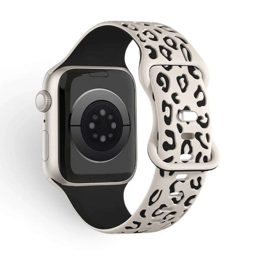 Bracelet Tigre Silicone imprimé vue arrière pour Apple Watch - Clipz-it