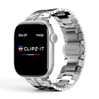 Bracelet Titan Titane couleur Argent pour Apple Watch - Clipz-it