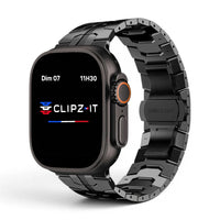 Bracelet Titan Titane couleur Noir pour Apple Watch - Clipz-it