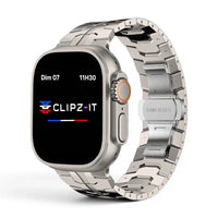 Bracelet Titan Titane couleur Titane pour Apple Watch - Clipz-it
