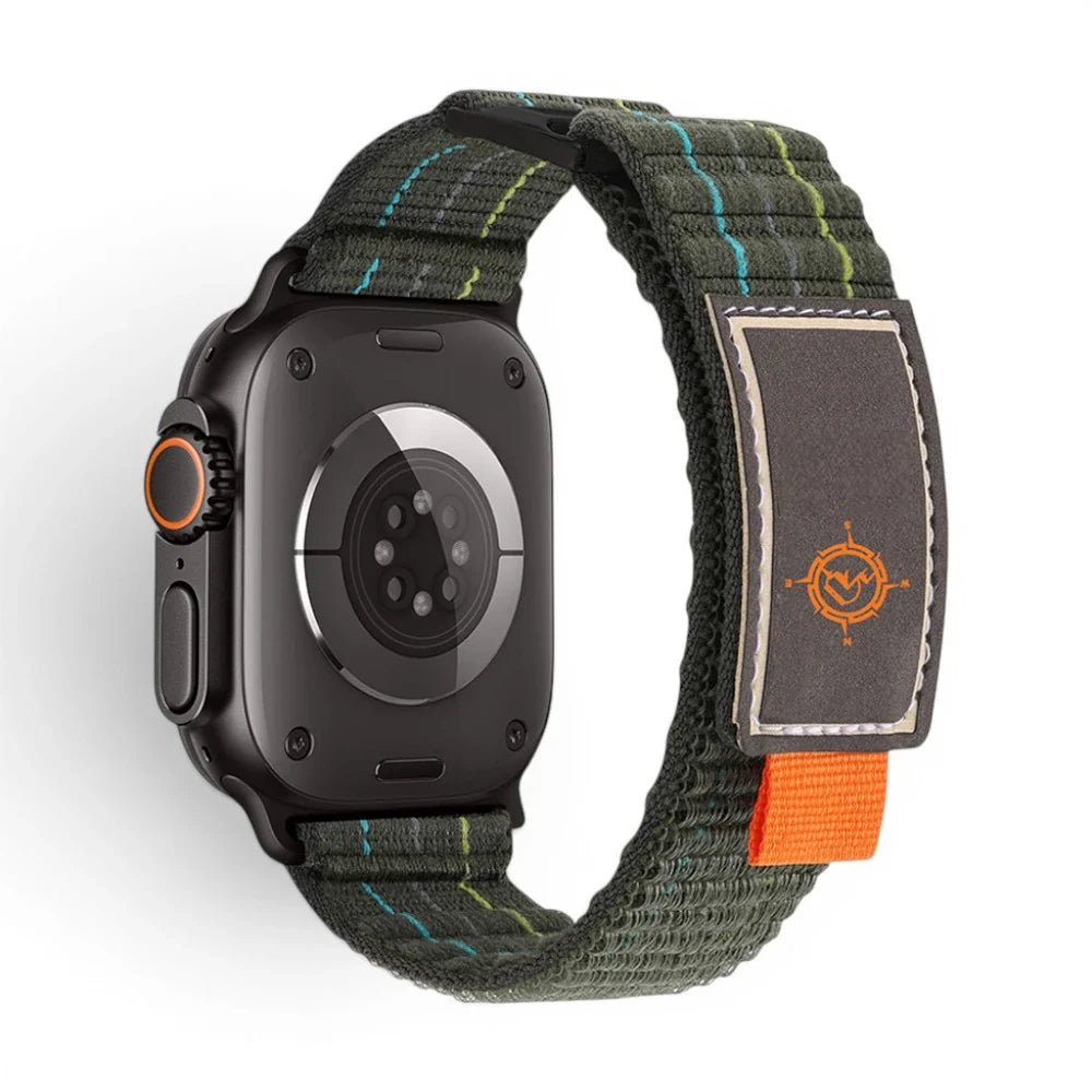 Bracelet Trekker nylon outdoor vue arrière pour Apple Watch - Clipz-it