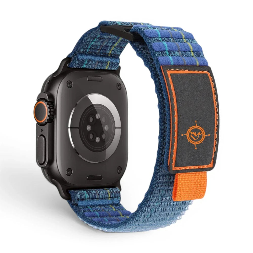Bracelet Trekker nylon outdoor vue arrière pour Apple Watch - Clipz-it