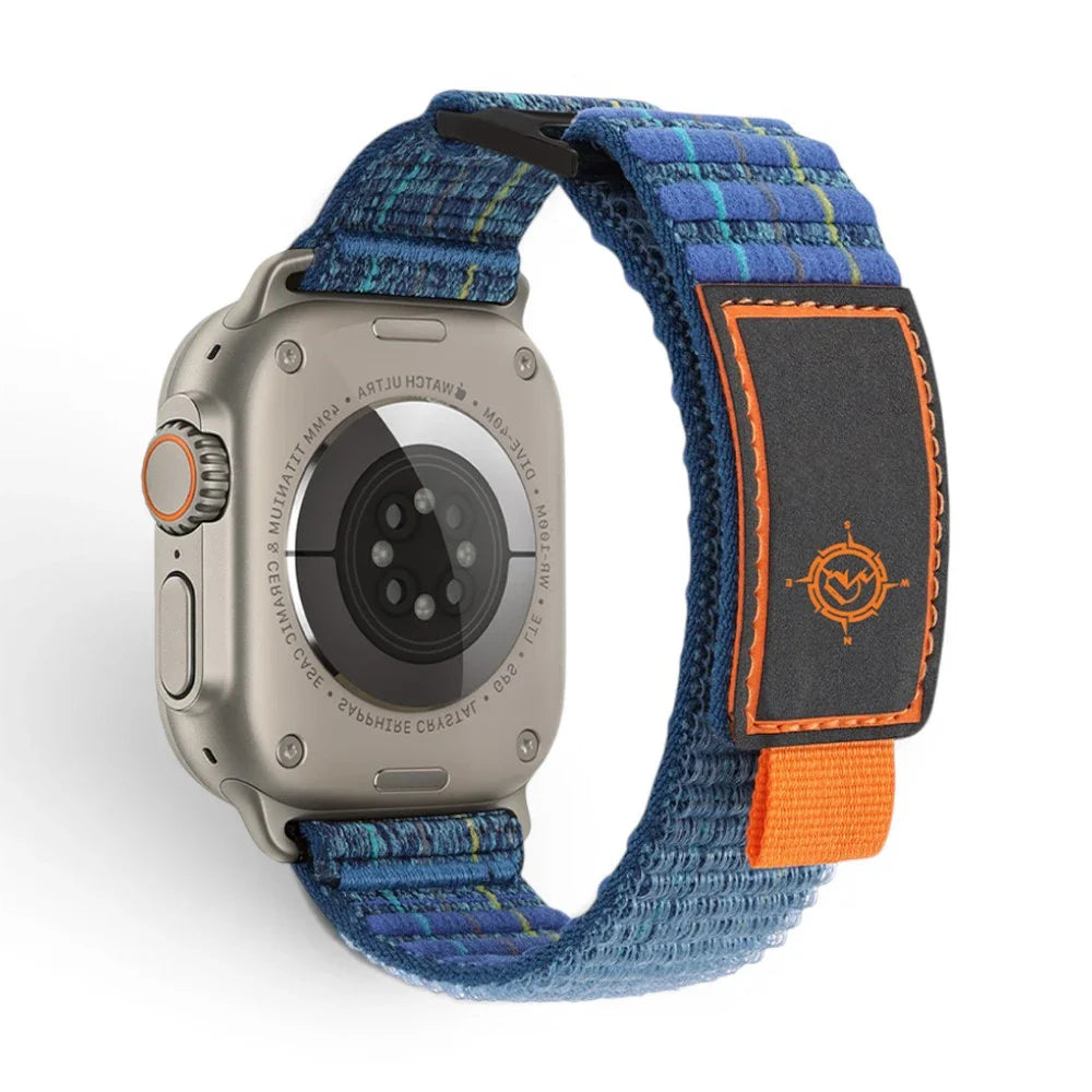 Bracelet Trekker nylon outdoor vue arrière pour Apple Watch - Clipz-it