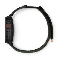 Bracelet Trekker nylon outdoor vue de côté pour Apple Watch - Clipz-it