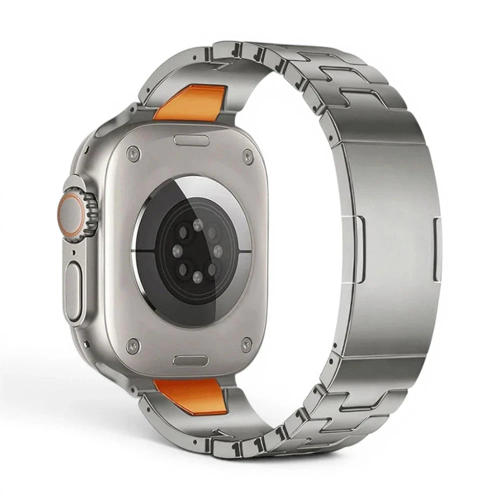 Bracelet Warden acier inoxydable vue arrière pour Apple Watch - Clipz-it