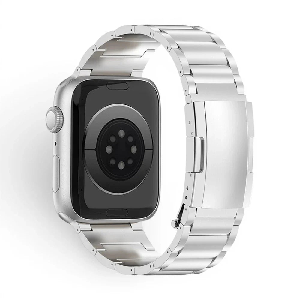 Bracelet Zenith titane maillons vue arrière pour Apple Watch - Clipz-it