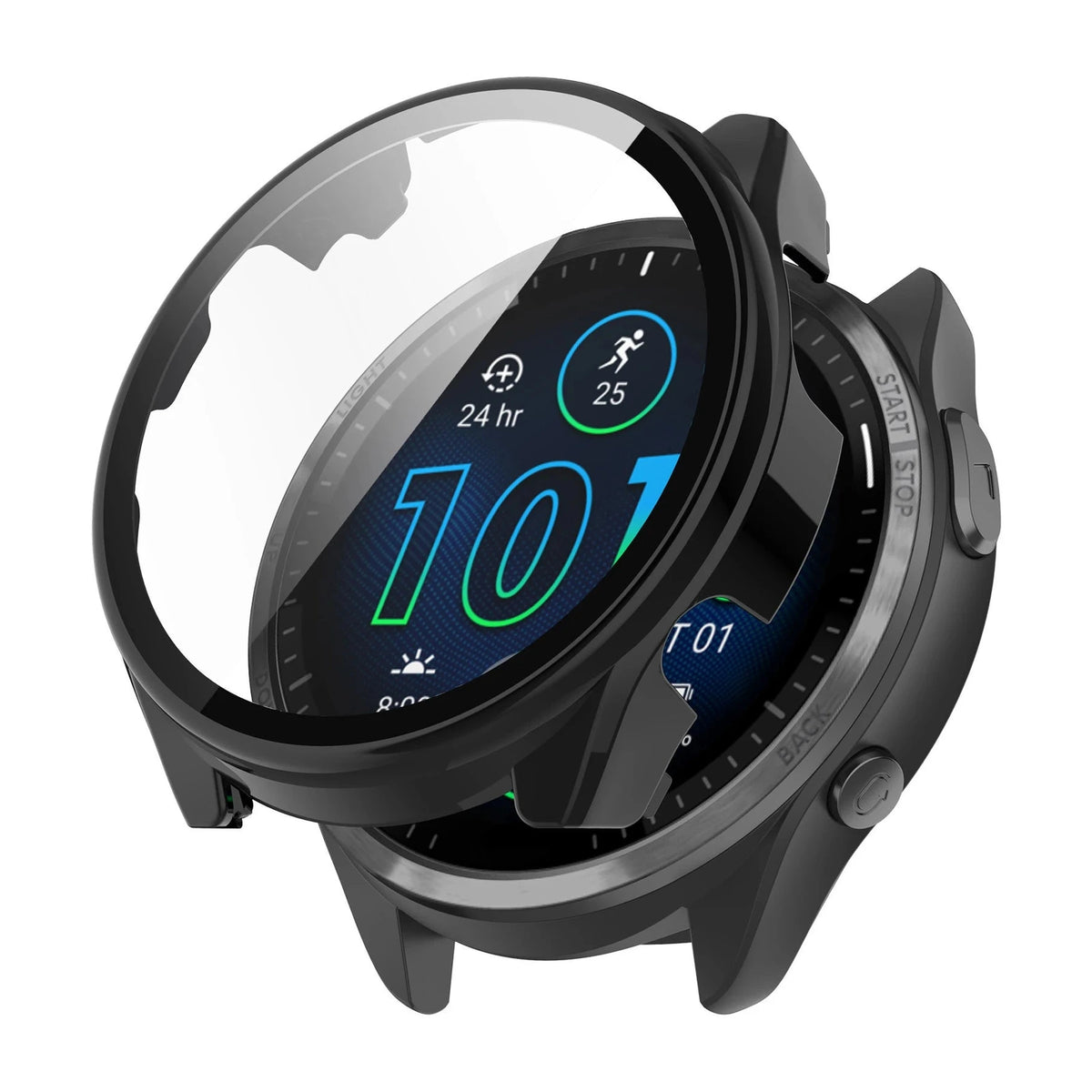 Capa Stratos preta - Garmin Forerunner 965 | Clipz-it