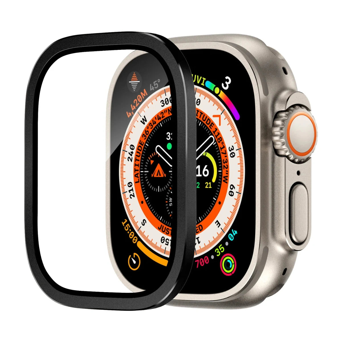 Film Aegis cadre titane noir - Apple Watch Ultra | Clipz-it