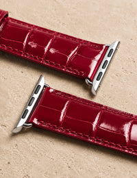 Majesté | Bracelet cuir de crocodile pour Apple Watch